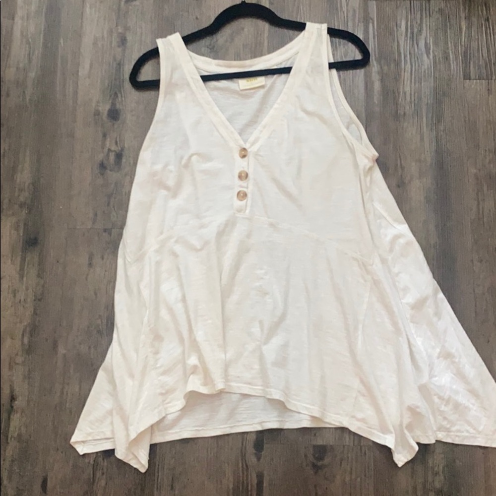White Anthropologie Tank